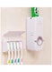Automatic Toothpaste Dispenser With Toothbrush Holder White 17x8x12cm
