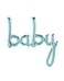 Generic Baby Foil Letter Balloons Banner Baby Sign Script Balloons Baby Shower Gender Reveal,16&ldquo;Blue