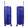 Hard Case Trolley Luggage Set of 3 For Unisex Polypropylene Lightweight 4 Double Wheeled Suitcase With Built In TSA Type Lock Travel Bag KH1005 Navy Blue