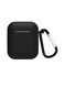 Generic - Silicone Anti-Dust Protective Case With Carabiner For AirPod Black