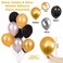 Party Propz Happy Birthday Foil Balloons Set with 2 Pcs Silver Fringe Curtain &amp; 50 Pcs Metallic Balloons Combo