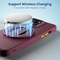 Remson Mag-X Phone Grip Finger Strap Magnetic Phone Kickstand with Silicone Strap Compatible for iPhone 14, 13 Pro/Max/Plus (Maroon/Neon Green)