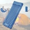 HEXAR&reg; Self Inflating Sleeping Pad with Foot Pump 190X64 Built-in Pump Foldable Sleeping Mat with Pillow for Camping Hiking Durable Inflatable Air Mattress - Carry Bag, Repair Patches (Navy Blue)