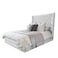 In House Burgas Velvet Bed Frame - King - 200x180 cm - White