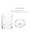 East Lady Two-layer Cotton Pads Container Storage Box Case Cosmetics Organizer Transparent