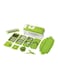 Nicer Dicer 12-Piece Vegetable And Fruit Cutting Tool Set Green/Silver