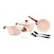 Prestige Essentials Granite Non-Stick Aluminium Induction Base Cookware Set Pink And Black 7 PCS