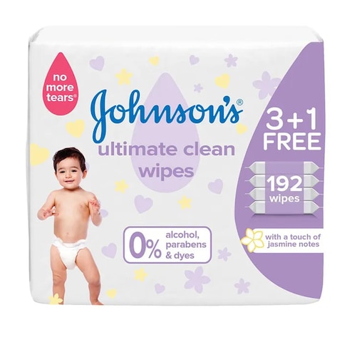 Johnson&#39;s  Baby Ultimate Clean White 48 Wipes