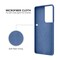 Soft Silicone Blue Case Cover For Samsung Galaxy S21 Ultra