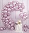 Metallic Chrome Balloons 50 Pcs 12 Inch Helium Shiny Thicken Latex Balloons Party Decoration (Mauve)