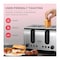 Black + Decker Toaster 4 Slices 2100 Watt - Silver - ET444
