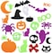 Funcsdik Halloween Foam Stickers Glitter Craft For Kids 100Pcs Self-Adhesive Pumpkin Ghost Shape Puffy Party Supplies Decorations (100Pcs)