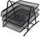 Generic Metal Document Trays Office Mesh File Paper Letter Tray Organiser Holder, Black Bgyp07