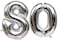 Gezhu - Party Decorations Adult Birthday Anniversary Decoration Supply Gold Silver 40 Inch Large Number Figure Balloons 10 20 30 40 50 60 70 80 90 Yrs