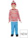 Smiffys Wheres Wally Fancy Dress Costume for Toddler- T1 Size- Red/White