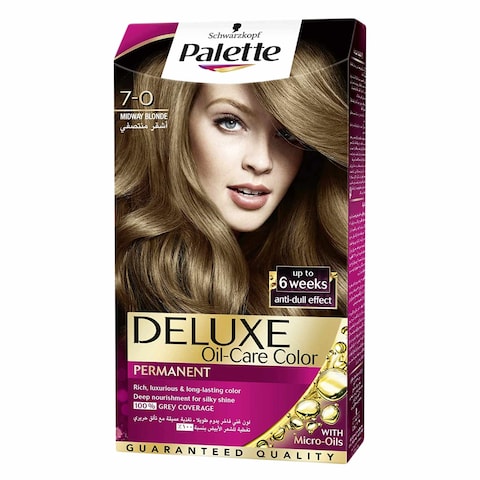 Schwarzkopf Palette Deluxe Oil Care Permanent Hair Color 7-0 Midway Blonde 50ml