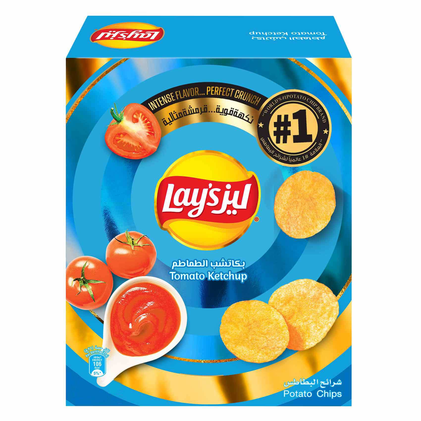 Lay&#39;s Tomato Ketchup Potato Chips, 21g x 12