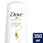 Buy DOVE Conditioner for frizzy and dry hair, Nourishing Oil Care, nourishing care for up to 100% smoother* hair, 350ml in Saudi Arabia