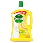 Buy Dettol 3x Power Antibacterial Floor Cleaner Lemon 3L in UAE