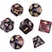 Polyhedral 7-Die Dice Set for Dungeons and Dragons with Black Pouch (Red Black)