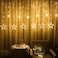 2.5m Curtain String Lights with 8 Flashing Decoration(12 Stars, Warm white)
