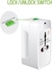 Marrkhor All In One International Travel Power Charger Universal Adapter Plug White