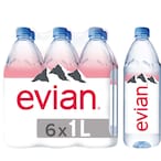 Buy evian Natural Mineral Water 1L Pack of 6 in UAE