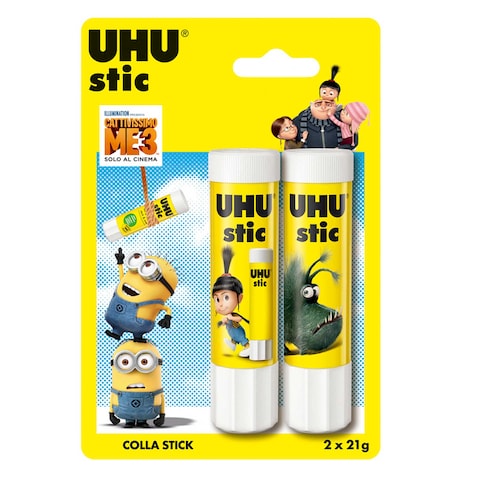 UHU Color Glue Stick 21g White 2 PCS