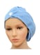 Generic 2-Piece Microfiber Hair Towel Wrap Set Blue 59X26Centimeter