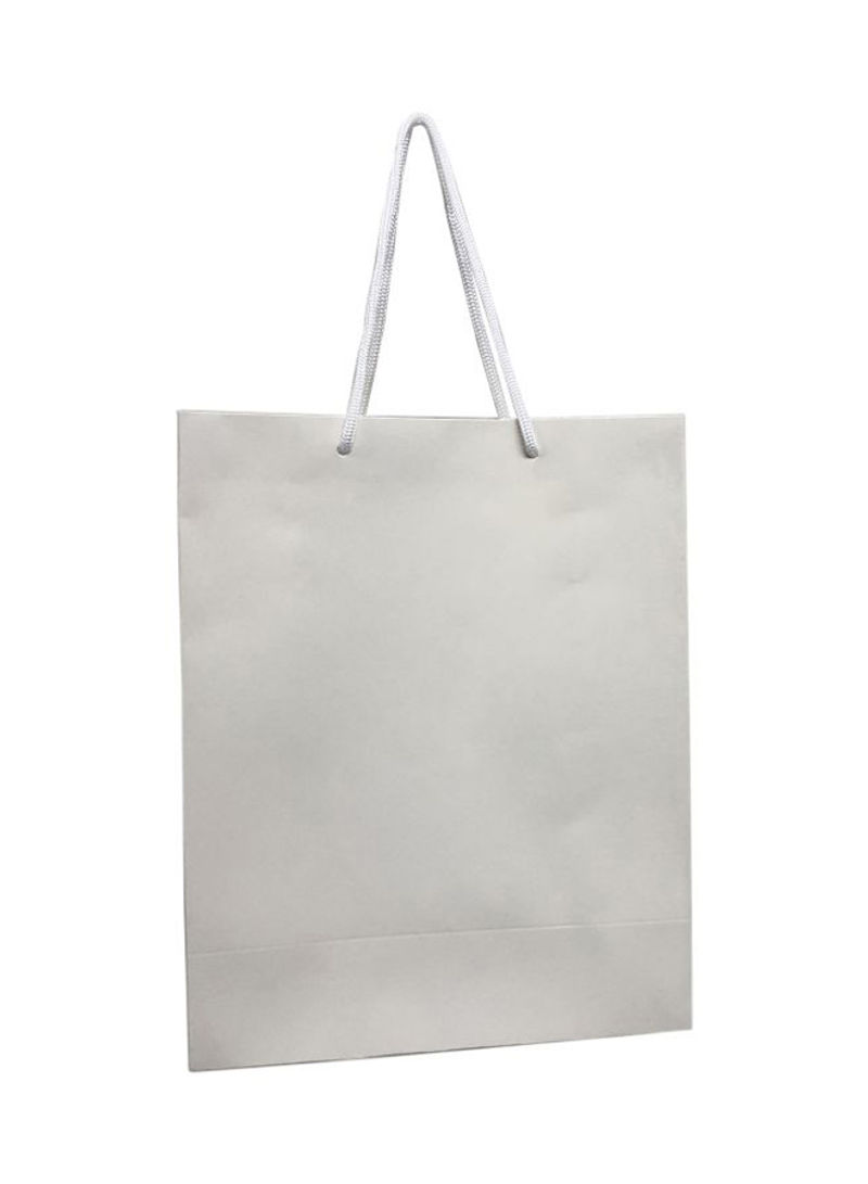 Generic Pack Of 12 Paper Gift Bag With Handle White