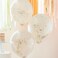 PEACH AND GOLD GLITTER CONFETTI BALLOONS