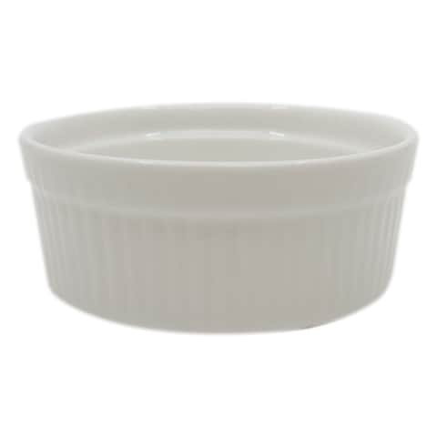 Shallow Bone China Ramekin White 8.5cm