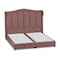 In House Shumt Linen Bed Frame - King - 200x180cm - Dark Pink