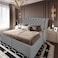 In House Taj Mahal Linen Bed Frame - Queen - 200x160cm - Light Gray