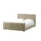 In House Martos Velvet Bed Frame - Queen - 200x140 cm - Ivory