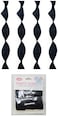 Generic Party Fun Crinkled Crepe Paper Rolls For Party Decoration (5X230cm Black) (Pack Of 6 Units)