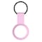 Amazing Thing Aircharm Smoothie Silicone with Keychain Ring Designed for AirTag Case Cover AirTags Holder (2021) - Pink