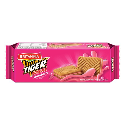 Buy Britannia Tiger Kreemz Strawberry Biscuits 72GR Online
