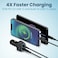 Remson Presto Charge 57W Super-Fast Power Delivery 3.0 Car Charger USB-C Port with Built-In USB-C Cable Compatible with iPhone13/12 Pro/Max/iPhone 11/Galaxy/Samsung S22
