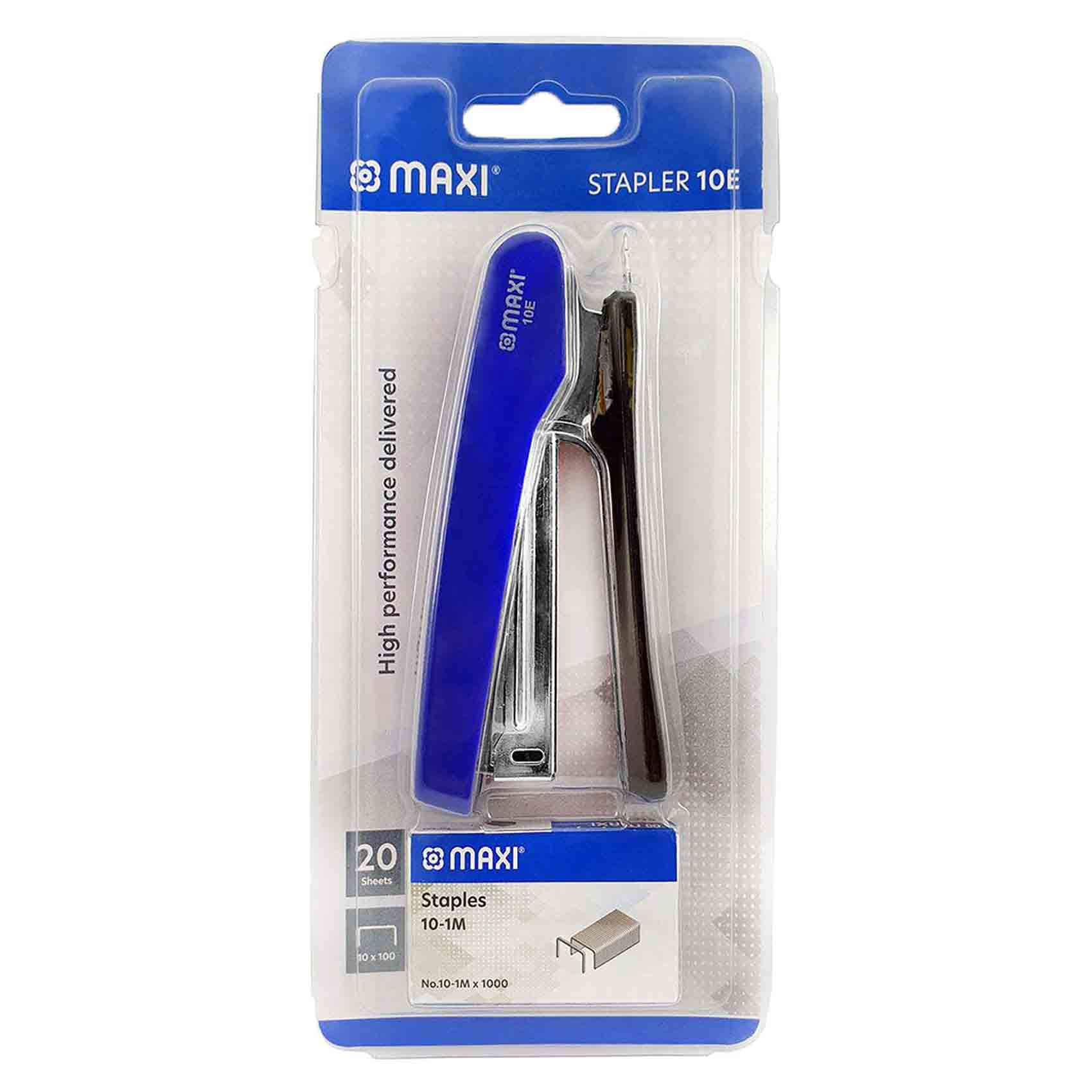 Maxi 10E Stapler with 10-1m Stapler Pins Multicolour 1000 PCS