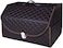Car Detachable Grocery Box Black Medium Holder Organizer Trunk Leather Made Placed in the Car Boot (black, middle(50 * 33 * 30cm))