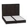 In House Berlin Linen Bed Frame - Queen - 200x150cm - Dark Brown