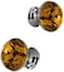 Robustline Crystal Acrylic Knob Cabinet Knobs 4Pcs - Brown