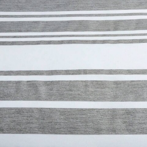 Luna Home Single Size 4 Pieces, Gray Stripe Design Bedding Set