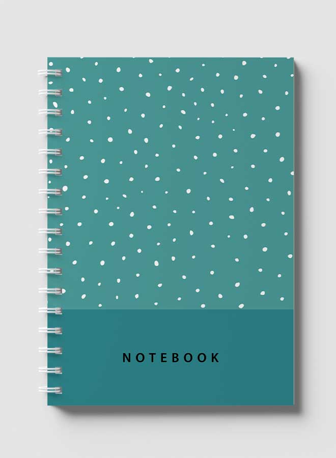 Lowha Spiral Notebook With 60 Sheets And Hard Paper Covers With Cool Abstract &amp; Floral Design, For Jotting Notes And Reminders, For Work, University, School