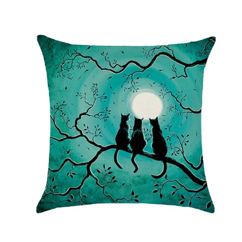 Rishahome Moon Vibes Printed Cushion Cover, 45x45 cm