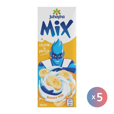 Juhayna Mix Banana Milk - 200ml - 5 Pieces