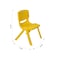 Esqube Kids Chair, Strong And Durable Kids Plastic School Study Chair, Yellow (1-5 Years)