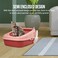 Cat litter box with scoop, Semi-enclosed cat litter basin high fenced and detachable cat toilet, Anti-splashing, Easy to clean prevent sand leakage and reduce bacteria (Red Color) 44 cm L