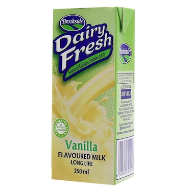 Brookside Dairy Fresh  Vanilla Flavoured Milk 250ml - Long Life